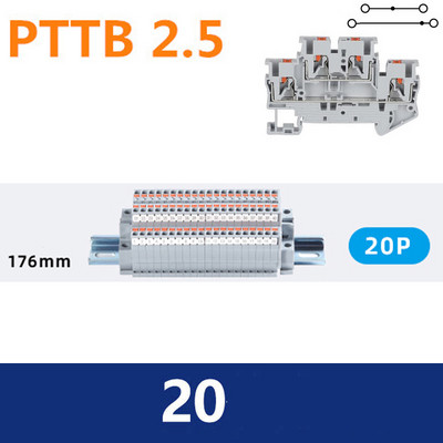 PT 2.5 Комплект клеми за клеми за DIN релса тип Push-in 31A 800V