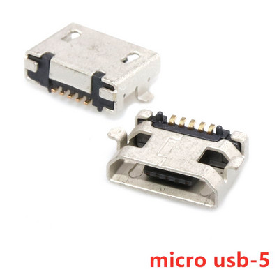 10 kom/lot mikro USB 5 pinski SMT utičnica konektor tipa B ženski SMD DIP USB konektori za punjenje