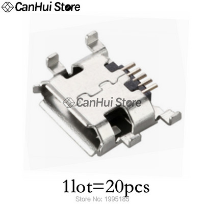 20-60gab 5 kontaktu SMT ligzdas savienotājs Micro USB tips B sieviešu izvietojums 12 modeļi SMD DIP ligzdas savienotājs