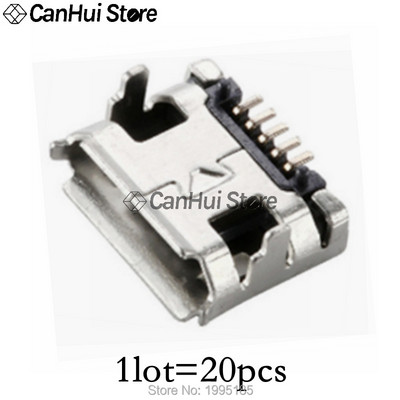20-60gab 5 kontaktu SMT ligzdas savienotājs Micro USB tips B sieviešu izvietojums 12 modeļi SMD DIP ligzdas savienotājs