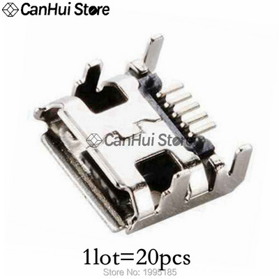 20-60gab 5 kontaktu SMT ligzdas savienotājs Micro USB tips B sieviešu izvietojums 12 modeļi SMD DIP ligzdas savienotājs