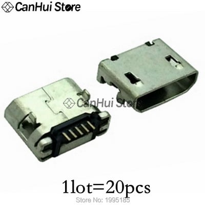 20-60gab 5 kontaktu SMT ligzdas savienotājs Micro USB tips B sieviešu izvietojums 12 modeļi SMD DIP ligzdas savienotājs