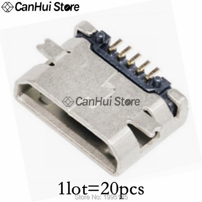 20-60gab 5 kontaktu SMT ligzdas savienotājs Micro USB tips B sieviešu izvietojums 12 modeļi SMD DIP ligzdas savienotājs