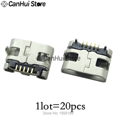 20-60gab 5 kontaktu SMT ligzdas savienotājs Micro USB tips B sieviešu izvietojums 12 modeļi SMD DIP ligzdas savienotājs