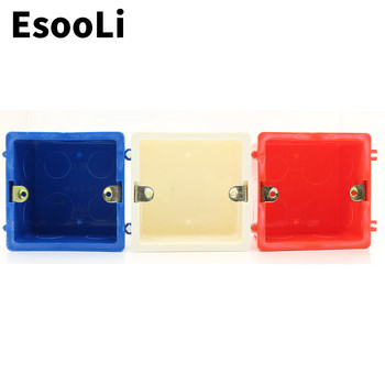 EsooLi White-1 86*86MM касета Универсална бяла стенна монтажна кутия за EU/UK Socket задна кутия и стенен сензорен превключвател, популярни в RU