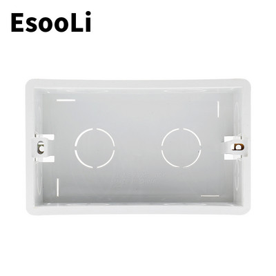 EsooLi Wall Mounting Box Internal Cassette White Back Box 137*83*56mm Για 146mm*86mm Τυπικός διακόπτης αφής και υποδοχή USB