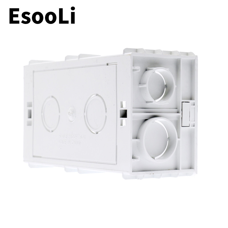 EsooLi kutija za zidnu montažu, unutarnja kazeta, bijela stražnja kutija 137*83*56 mm za 146 mm*86 mm, standardni prekidač osjetljiv na dodir i USB utičnicu