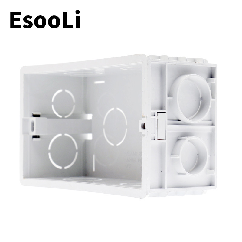 EsooLi kutija za zidnu montažu, unutarnja kazeta, bijela stražnja kutija 137*83*56 mm za 146 mm*86 mm, standardni prekidač osjetljiv na dodir i USB utičnicu