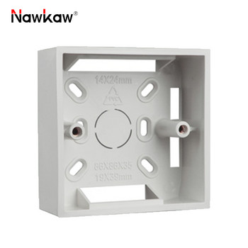 Nawkaw 86*86*35 мм външна монтажна кутия Приложете към 86 Тип превключвател и гнездо Бяла съединителна кутия