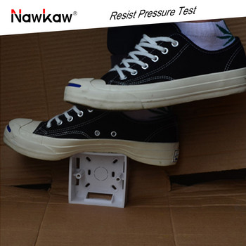 Nawkaw 86*86*35mm Εξωτερικό κιβώτιο στερέωσης Εφαρμογή σε 86 Type Switch and Socket White Junction Box