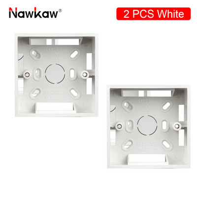 Nawkaw 86*86*35mm vanjska kutija za ugradnju Nanesite na bijelu razvodnu kutiju s prekidačem i utičnicom tipa 86