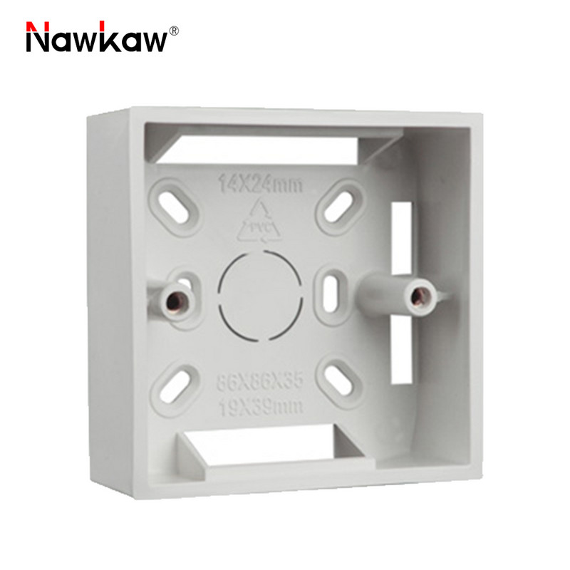 Nawkaw 86*86*35mm vanjska kutija za ugradnju Nanesite na bijelu razvodnu kutiju s prekidačem i utičnicom tipa 86