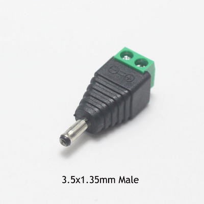 5,5 * 2,1 5,5 * 2,5 3,5 * 1,35 mm sieviešu vīriešu līdzstrāvas kabeļa savienotāja ligzdas spraudņa savienojums LED lentes CCTV drošības kameras DVR
