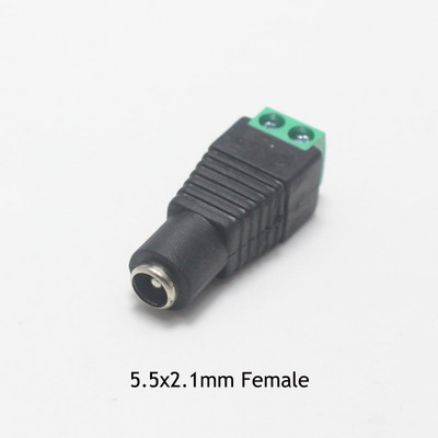 5,5 * 2,1 5,5 * 2,5 3,5 * 1,35 mm sieviešu vīriešu līdzstrāvas kabeļa savienotāja ligzdas spraudņa savienojums LED lentes CCTV drošības kameras DVR