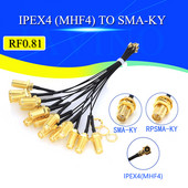 5gab SMA savienotāja kabelis uz iekšu uz IPEX4 IPX4 MHF4 līdz SMA kontaktligzda RF0.81 antena RG0.81MM kabeļa bloks RP-SMA-K