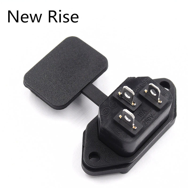 1 PC maiņstrāvas barošanas ligzda 250 V 10 A 3 kontakti