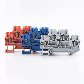 50 komada steznog bloka za din šinu STTB-2.5 električni žičani konektor dvoslojni opružni konektor žičani vodič