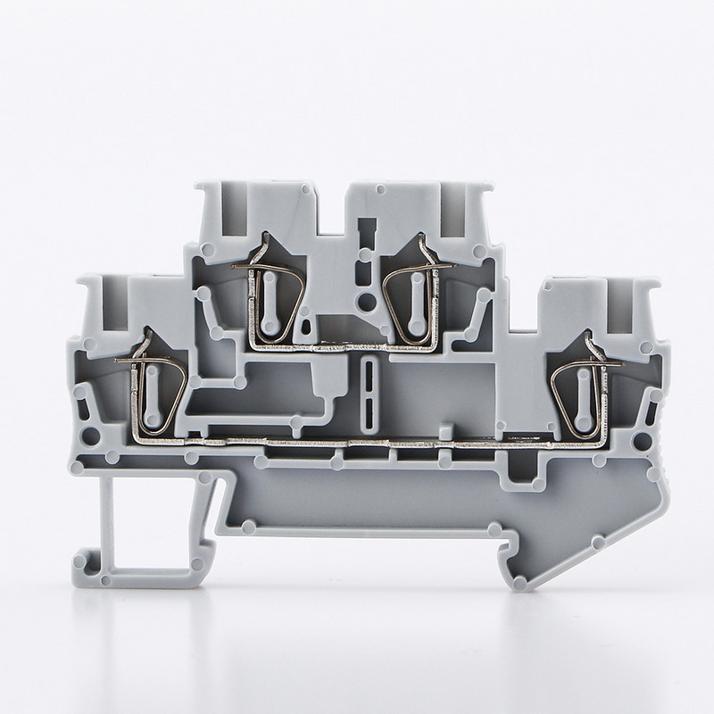50 komada steznog bloka za din šinu STTB-2.5 električni žičani konektor dvoslojni opružni konektor žičani vodič