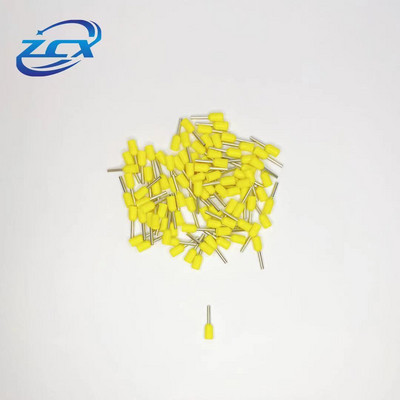 100gab. VE0306 VE0308 VE0310 izolētas uzgaļi Cauruļveida iepriekš izolēta gofrētā stieple auksti spiesta Eiropas adatas spaile