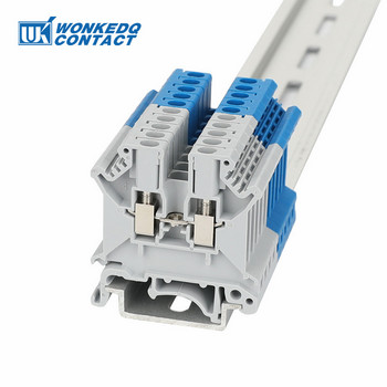 100Pcs UK3N UK3 Πολύχρωμη βίδα τροφοδοσίας Universal Plug Conductor UK 3N Wire Electrical Connector Din Rail Terminal block