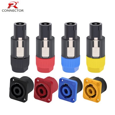 1 set NL4FC Speak Connectors τύπου 4 Pole Plug Αρσενικό ηχείο Υποδοχή ήχου