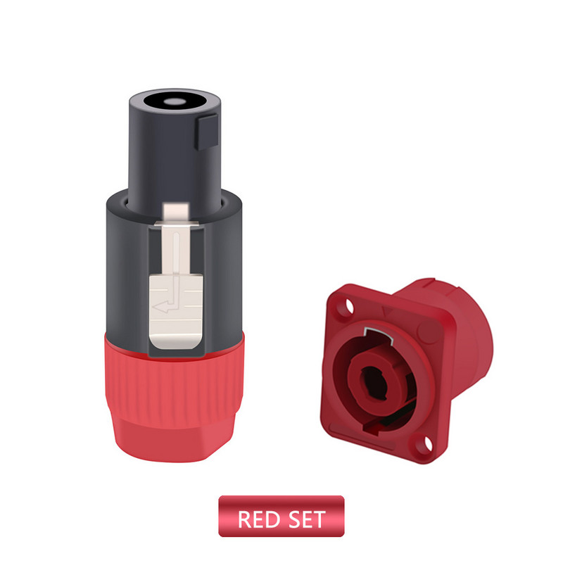 1 komplekts NL4FC skaļruņu savienotāju tips 4 polu spraudnis vīrišķā skaļruņa audio savienotājs