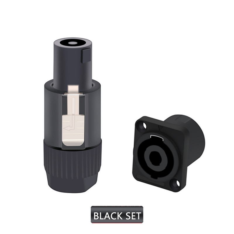 1 komplekts NL4FC skaļruņu savienotāju tips 4 polu spraudnis vīrišķā skaļruņa audio savienotājs