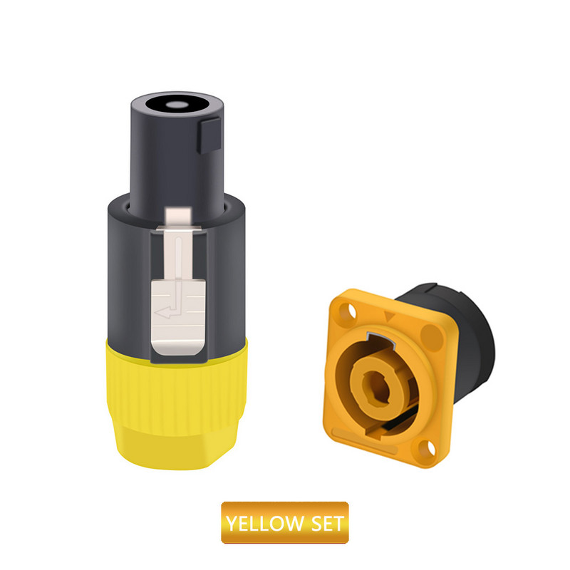 1 komplekts NL4FC skaļruņu savienotāju tips 4 polu spraudnis vīrišķā skaļruņa audio savienotājs