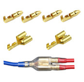 10/20/50 komplekti 4.0 ložu spailes automašīnas elektrības vadu savienotāja diametrs 4 mm vīrišķais + mātīte 1:2 caurspīdīgs apvalks