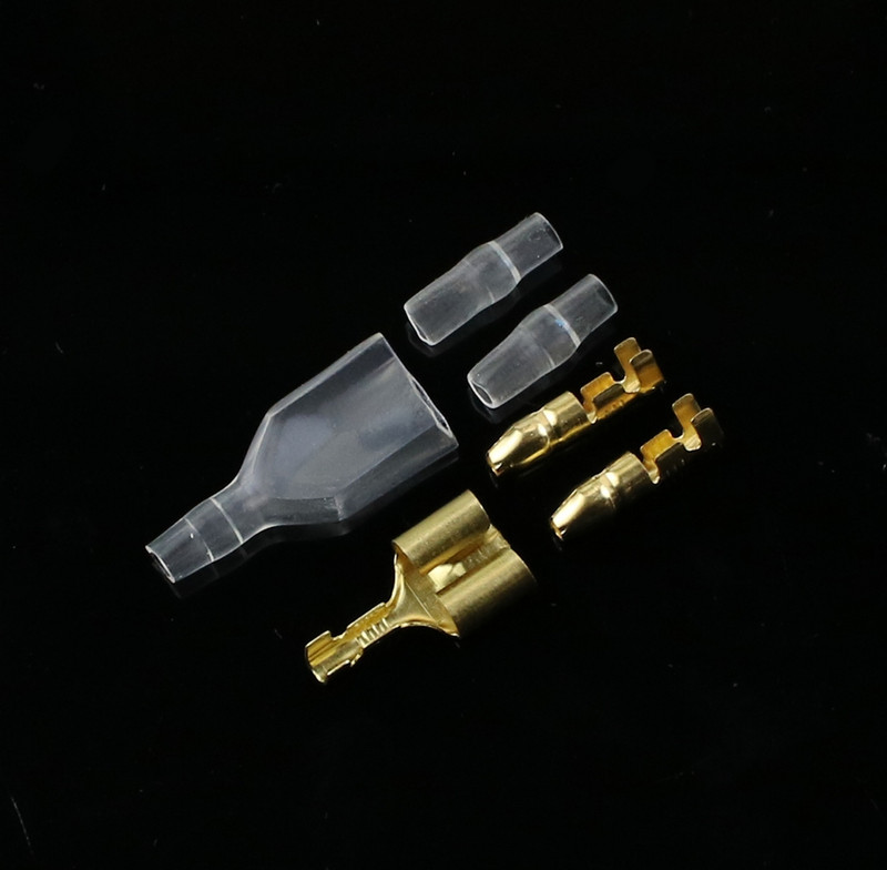 10/20/50 komplekti 4.0 ložu spailes automašīnas elektrības vadu savienotāja diametrs 4 mm vīrišķais + mātīte 1:2 caurspīdīgs apvalks