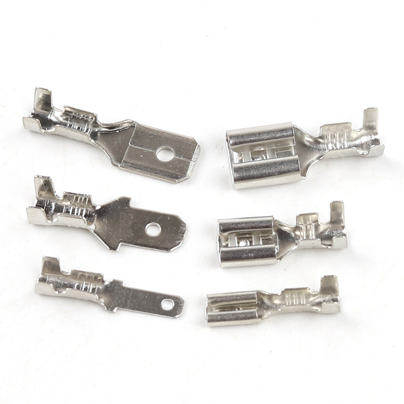 50/100 set 2,8/4,8/6,3 mm ženski muški lopatasti konektor za stezaljku za hladno stezanje zvučnika automobila Set konektora za električne žice
