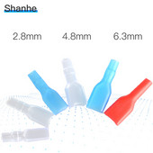 50 gab. vāka korpuss 2,8 mm 4,8 mm 6,3 mm gofrēšanas spailes lāpstiņas savienotāja spaiļu vāciņam