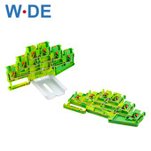 1 gabals PT2.5-3L-PE Din sliedes spaiļu bloks PE tips elektriskais savienotājs trīsslāņu atsperes savienojuma zemējums spaiļu bloks