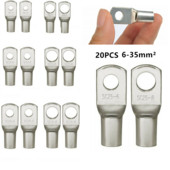 10/20 KOM 6-35 mm2 pokositreni bakreni prsten za kabelsku papučicu, stezaljke za stezanje baterije, konektori za zavarivanje