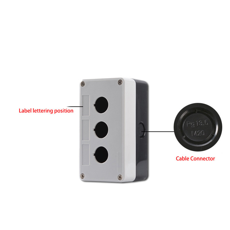 Su geçirmez düğme kutusu su kontrol kutusu anahtarı 12345 delik pozisyon endüstriyel göstergesi kauçuk kabuk acil durdurma 22mm