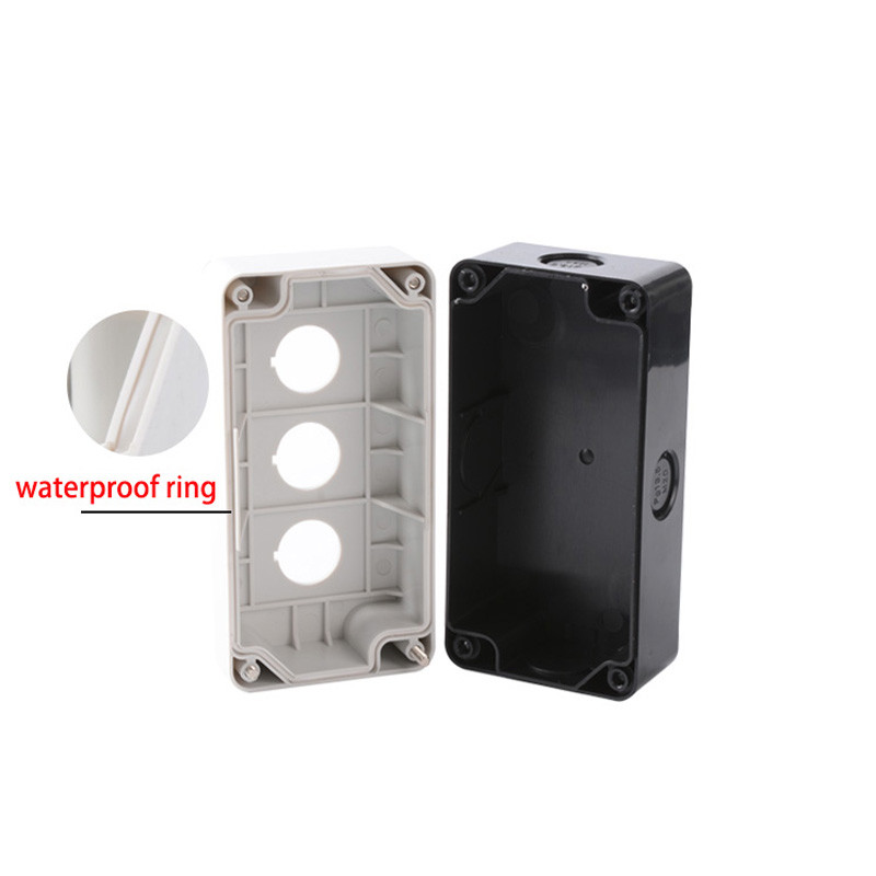 Su geçirmez düğme kutusu su kontrol kutusu anahtarı 12345 delik pozisyon endüstriyel göstergesi kauçuk kabuk acil durdurma 22mm
