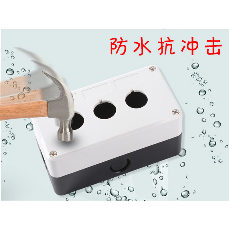 Su geçirmez düğme kutusu su kontrol kutusu anahtarı 12345 delik pozisyon endüstriyel göstergesi kauçuk kabuk acil durdurma 22mm