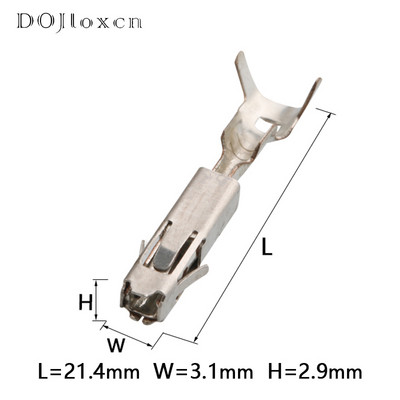 20/50/100/200/500 gab. Automobiļu vadu presēšanas spailes Automašīnas elektriskais savienotājs vadu spailes Misiņš 1,5 MM tapas DJ221F-1,5A