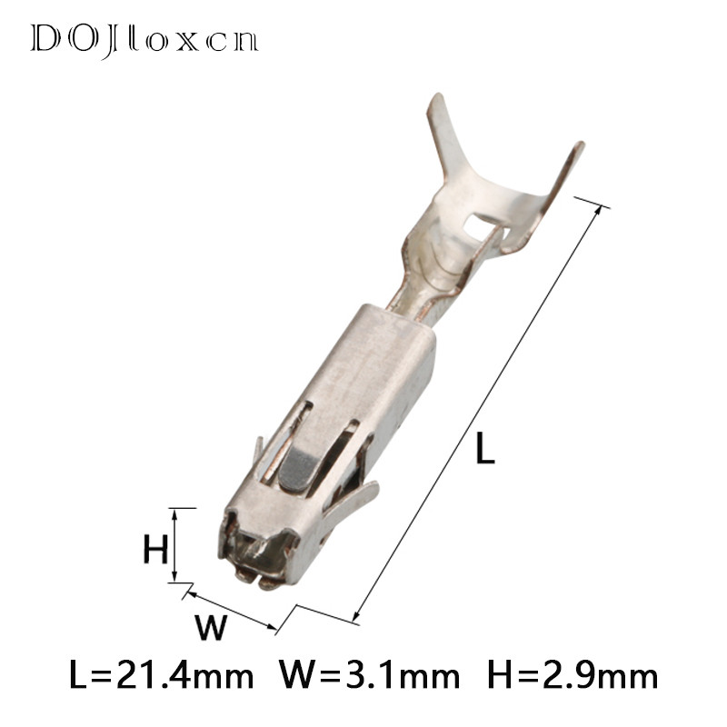 20/50/100/200/500 gab. Automobiļu vadu presēšanas spailes Automašīnas elektriskais savienotājs vadu spailes Misiņš 1,5 MM tapas DJ221F-1,5A