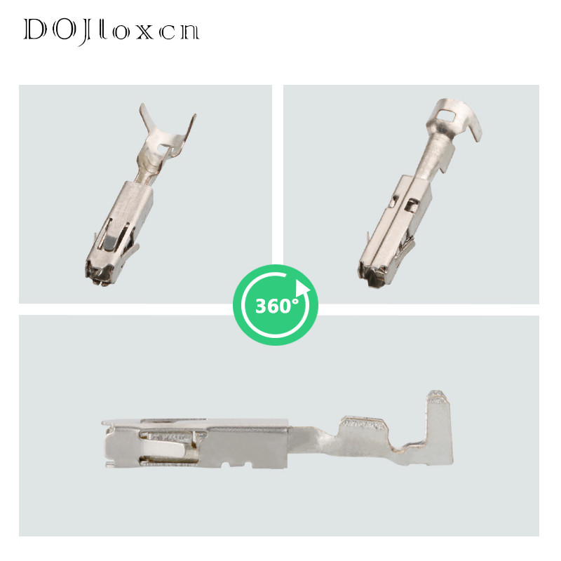 20/50/100/200/500 gab. Automobiļu vadu presēšanas spailes Automašīnas elektriskais savienotājs vadu spailes Misiņš 1,5 MM tapas DJ221F-1,5A