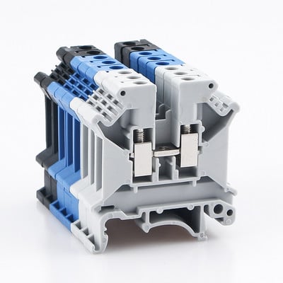 100 τμχ Din Rail Terminal Block UK-5N Universal Connector Screw Connection Electrical Wiring Conductor UK5N Terminal strip block