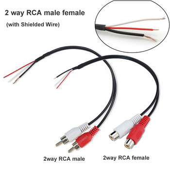 15 см автомобилен конектор Rca женски / мъжки удължителен аудио кабел Av Single Single Video щепсел Стерео удължителен кабел направи си сам инструменти