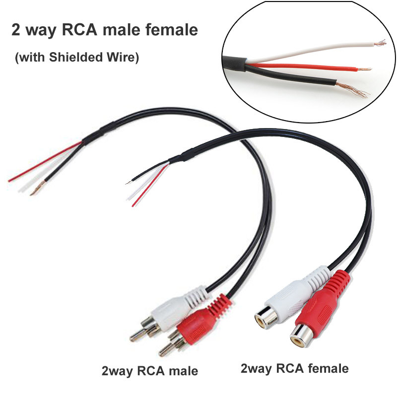 15cm auto konektor Rca ženski / muški produžni audio kabel Av Single Single Video utikač Stereo produžna žica diy alati