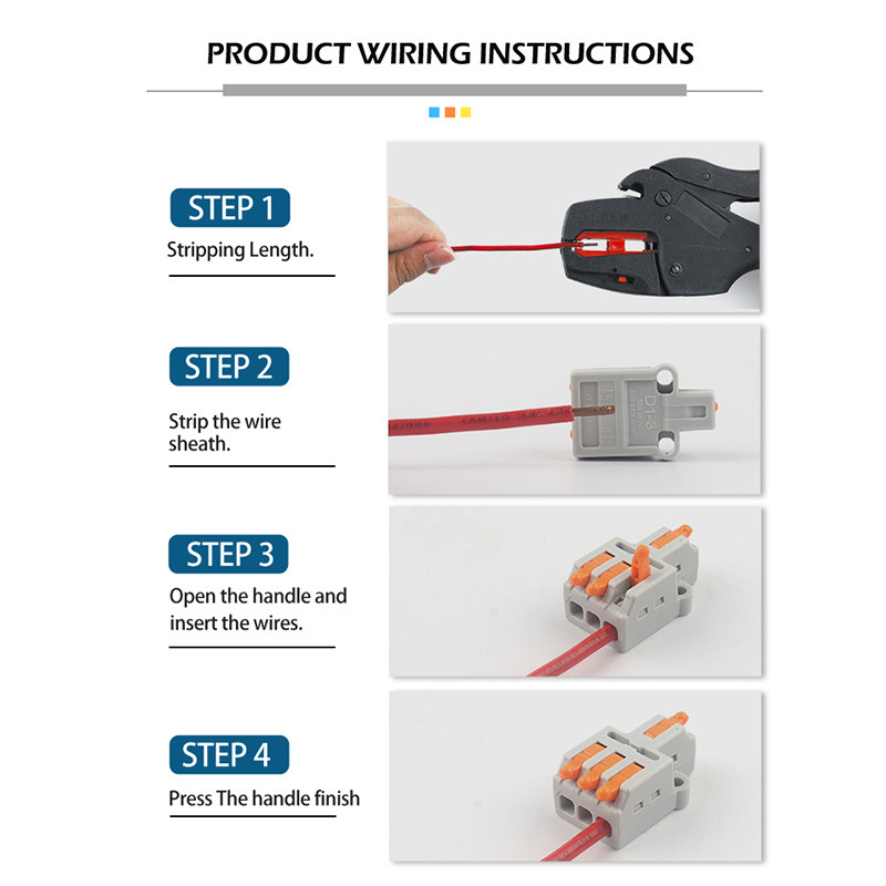 5/10PCS Mini 1 In Multiple Out Brzi kabelski konektor s rupom za vijke Kompaktni čeoni razdjelnik spojni terminalni blok