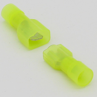 20 gab 6,3 MM vīriešu un sieviešu automašīnas pilnībā izolēta lāpstas gofrēšanas savienotāja spailes Autovadu spailes