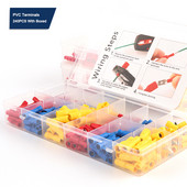 Upakovano u kutiju od 240 KOM Spade bullet Crimp terminals Izolirani kabelski konektor Električna žica PVC muški ženski set spojnih terminala