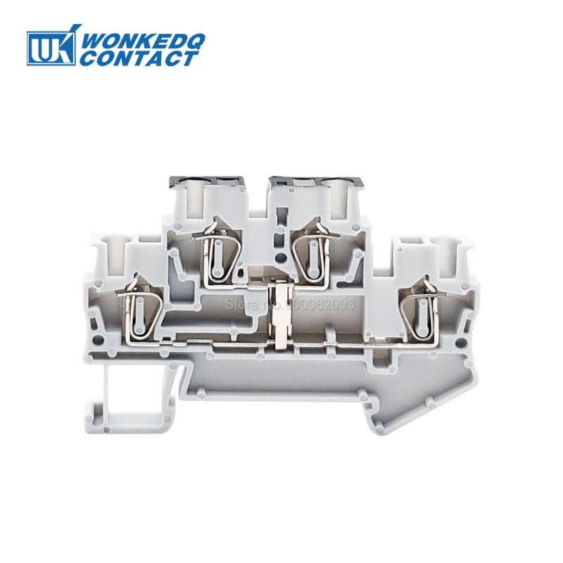 5Pcs STTB 2.5-PV opružni kavez s dvostrukom razinom ekvipotencijalne trake blok žice Električni konektor DIN letvica terminalni blok ST 2.5 mm²