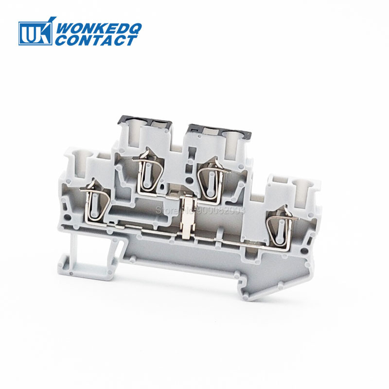 5Pcs STTB 2.5-PV opružni kavez s dvostrukom razinom ekvipotencijalne trake blok žice Električni konektor DIN letvica terminalni blok ST 2.5 mm²