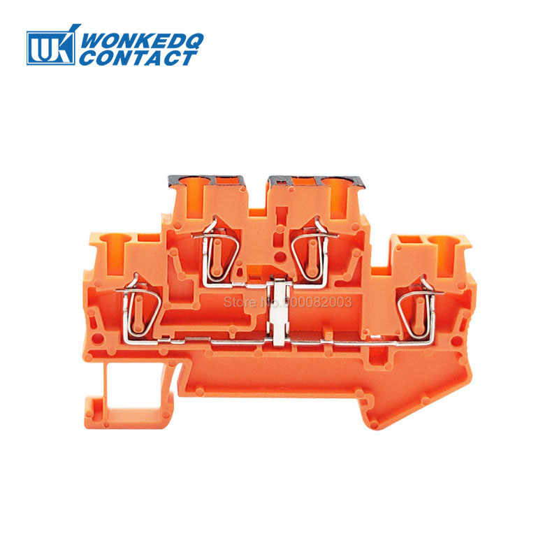 5Pcs STTB 2.5-PV opružni kavez s dvostrukom razinom ekvipotencijalne trake blok žice Električni konektor DIN letvica terminalni blok ST 2.5 mm²