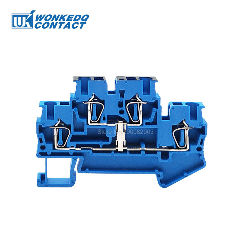 5Pcs STTB 2.5-PV opružni kavez s dvostrukom razinom ekvipotencijalne trake blok žice Električni konektor DIN letvica terminalni blok ST 2.5 mm²